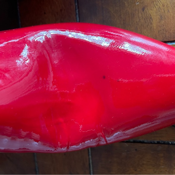 Via Spiga Red Patent Leather Kitten Heel Booties Size 7.5 NWOT - Picture 10 of 12